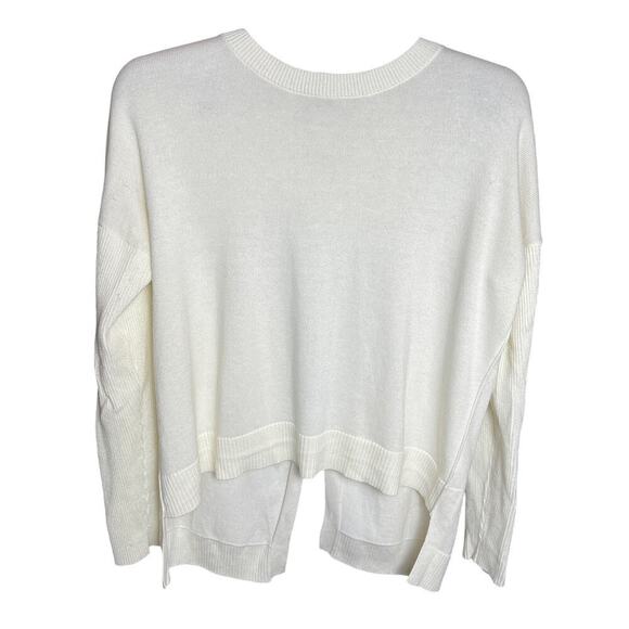 Athleta Highland Crossback Split Sweater Cream Winter White Size 291884 Size M - Picture 4 of 12